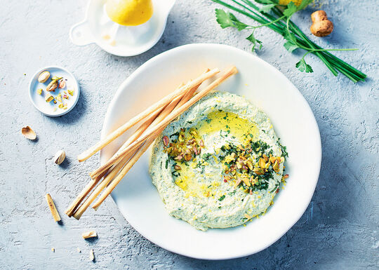 Recette tartinade a la feta pistaches et herbes