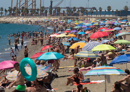 Plage de la Malagueta pres de Malaga