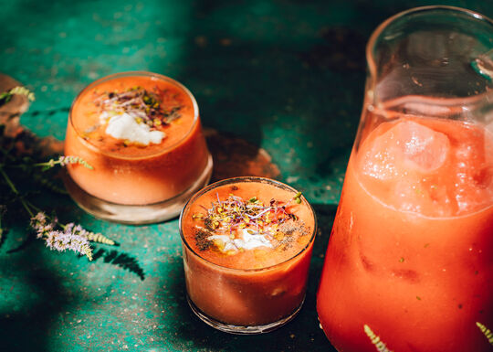 Recette: Soupe froide à la pastèque et tomate