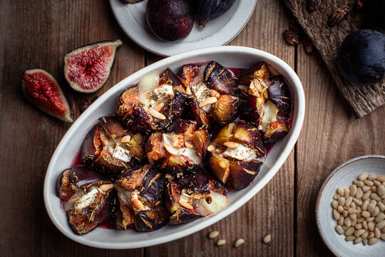 Recette: Figues rôties au chèvre frais